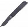 Couteau Cobratec Prowler Button Lock Lame Tanto D2 Serr Manche G10 Noir - Clip CBTPLRBKBTS - Livraison Gratuite