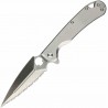 Couteau Daggerr Knives Arrow Lame Spear Point D2 Serr Satin Manche Acier Frame Lock Clip DGRF21FSSS - Livraison Gratuite