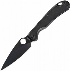 Couteau Daggerr Knives Zhalo Lame Spear Point D2 Black DLC Manche Acier Noir Frame Lock DGRF22FBBN - Livraison Gratuite