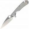 Couteau Daggerr Knives Zhalo Lame Spear Point Acier D2 Satin Manche Acier Inox Frame Lock Clip DGRF22FSS - Livraison Gratuite
