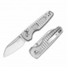 Couteau Kizer Parakeet Lame Sheepsfoot Acier Nitro-V Manche Acrylique Button Lock Clip KIV2706A2 - Livraison Gratuite