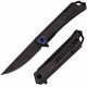 Couteau ElitEdge A/O Lame Drop Point Acier 3Cr13 Blk Manche Acier Inoxydable BLK Liner Lock EE10A83SBK - Livraison Gratuite