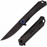 Couteau ElitEdge A/O Lame Drop Point Acier 3Cr13 Blk Manche Acier Inoxydable BLK Liner Lock EE10A83SBK - Livraison Gratuite