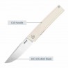 Couteau SRM Gent 401LC-GT Lame Acier 10Cr15CoMoV Manche G10 Blanc Liner Lock KIVT SRM401LCGT - Livraison Gratuite