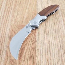 Lot de 3 Couteau Serpette Hawkbill Lame Acier 3Cr13 Manche Bois Liner Lock Clip de poche CN211637 - Livraison Gratuite