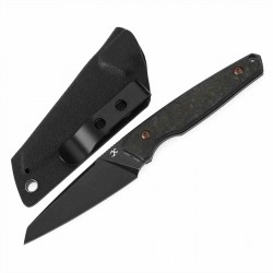 Couteau Kansept Parr Shred Lame Reverse Tanto Acier CPM S35VN Manche Fibre De Carbone Etui Kydex KG011A1 - Livraison Gratuite