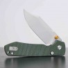 Couteau Vosteed Raccoon Lame Bowie Acier 14C28N Manche Micarta Green Top Liner Lock KIVT Clip VOSA2911 - Livraison Gratuite