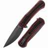 Couteau Tenable Kratos Lame Acier Nitro-V Black Manche G10 Black/Red Liner Lock Clip T1024A1 - Livraison Gratuite