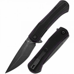 Couteau Tenable Kratos Lame Acier Nitro-V SW Manche G10 Black&Purple Liner Lock T1024A3 - Livraison Gratuite