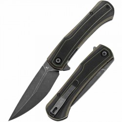 Couteau Tenable Kratos Lame Acier Nitro-V SW Manche G10 Black&Green Liner Lock T1024A4 - Livraison Gratuite
