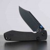Couteau Vosteed Raccoon Top Liner Lock Lame Bowie Acier 14C28N Manche Micarta Noir KIVT VOSA2910 - Livraison Gratuite