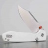 Couteau Vosteed Raccoon Top Liner Lock Lame Bowie Acier 14C28N Manche Micarta White KIVT VOSA2912 - Livraison Gratuite