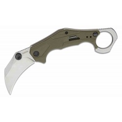 Couteau Kershaw Outlier Karambit O/A Lame 8Cr13MoV SW Manche GFN Vert Olive Linerlock KS2064ODSW - Livraison Gratuite