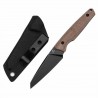 Couteau Tenable Parr Lame Reverse Tanto Acier 14C28N Blk Manche Micarta Brown Etui Kydex TG011B4 - Livraison Gratuite
