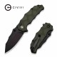 Couteau Civivi Natterjack Green Lame Acier 14C28N Black Manche G10 Button Lock IKBS CIVC240281 - Livraison Gratuite
