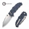 Couteau Civivi Natterjack Blue Lame Acier 14C28N Black Manche G10 Button Lock IKBS CIVC240282 - Livraison Gratuite