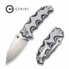 Couteau Civivi Natterjack White/Black Lame Acier 14C28N Manche G10 Button Lock IKBS CIVC240283 - Livraison Gratuite