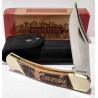 Couteau Rough Ryder Bigfoot Lockback Lame Acier 440 Manche Bois Etui Nylon RR2167 - Livraison Gratuite