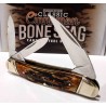 Couteau Rough Ryder Classic Cinnamon Bone Stag Swayback Lame Acier Carbone Manche Corne de Daim RR2423 - Livraison Gratuite