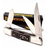 Couteau Browning Triple Edge Traditional Lames Acier Inox Poignée Os Slipjoint BR0159 - Livraison Gratuite