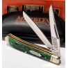 Couteau Marbles Green Stag Bone Trapper Lames en Acier 440 Poignée en Os Vert Slipjoint MR189 - Livraison Gratuite