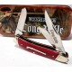 Couteau Rough Ryder Long Rifle Sowbelly Stockman Red Lames en Acier Inox Manche Os Slipjoint RR2619 - Livraison Gratuite