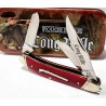 Couteau Rough Ryder Long Rifle Sowbelly Stockman Red Lames en Acier Inox Manche Os Slipjoint RR2619 - Livraison Gratuite