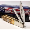 Couteau Queen Barlow Genuine Stag Lames Acier Carbone 1095 Manche Corne de Daim USA QGSH281 - Livraison Gratuite