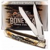 Couteau Rough Ryder Trapper Cinnamon Bone Stag 2 Lames Acier Carbone Poignée Os Cerfé Slipjoint RR2420 - Livraison Gratuite