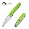 Couteau CIVIVI Guile Green Lame Acier 14C28N Manche G10 Liner Lock KIVT CIVC24062B2 - Livraison Gratuite