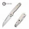 Couteau CIVIVI Guile Ivory Lame Acier 14C28N Manche G10 Liner Lock KIVT CIVC24062B3 - Livraison Gratuite