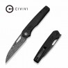 Couteau CIVIVI Guile Black Lame Acier Damas Manche Micarta Liner Lock KIVT C24062BDS1 - Livraison Gratuite