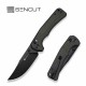 Couteau Sencut Slybolt Lame Acier 9Cr18MoV Manche Micarta Noir Bouton Lock Clip S25001A1 - Livraison Gratuite