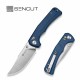 Couteau Sencut Slybolt Lame Acier 9Cr18MoV Manche Micarta Blue Bouton Lock Clip S25001A2 - Livraison Gratuite