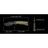 Couteau Kubey Gurkha Lame Acier 14C28N Manche Ultem Liner Lock KIVT KUB397D - Livraison Gratuite