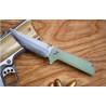 Couteau North Mountain Blade Chop2 Lame Acier SLD-Magic Manche G10 Jade Button Lock NMB2407J - Livraison Gratuite