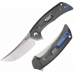 Couteau Reate PL-7 Pivot Lock Lame Acier Nitro-V Manche Micarta Black KIVT REA193 - Livraison Gratuite