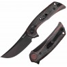 Couteau Reate PL-7 Red/Black Pivot Lock Lame Acier Nitro-V Blk Manche Micarta KIVT REA195 - Livraison Gratuite