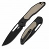 Couteau CJRB Droma Lame Acier AR-RPM9 Manche Alu Noir/G10 Desert Tan KIVT Linerlock J1963BDE - Livraison Gratuite