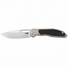 Couteau CJRB Droma Lame Acier AR-RPM9 Manche Alu Champagne/G10 KIVT Linerlock J1963BK - Livraison Gratuite