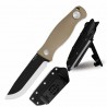 Couteau Kizer Polaris Lame Acier 1095 Manche G10 Tan Etui Kydex KI1100A4 - Livraison Gratuite
