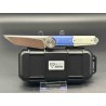 Couteau Stedemon NOC DG23 Lame Tanto Acier 440C Manche Blue/White G10/Acier STEDG2303 - Livraison Gratuite