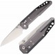 Couteau NOC Knives Dark Feather Lame Acier M390 Manche Titane Crossbar Lock KIVT NOCMT2703 - Livraison Gratuite