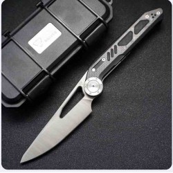 Couteau Stedemon NOC Knives DG-04 Black Lame Acier 440C Manche G10 Linerlock IKBS STEDG0401 - Livraison Gratuite