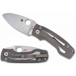 Couteau pliant Spyderco PITS 2 Lame Acier Bohler M398 Manche Titane Slip Joint Made Italy SC269TIP - Livraison Gratuite