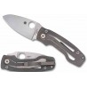 Couteau pliant Spyderco PITS 2 Lame Acier Bohler M398 Manche Titane Slip Joint Made Italy SC269TIP - Livraison Gratuite