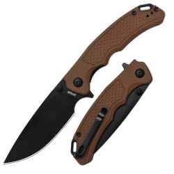 Couteau ArtisanCutlery Tradition V2 Lame Acier AR-RPM9 Manche G10 Brown Liner Lock ATZ1702MBBN - Livraison Gratuite