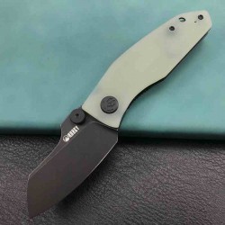Couteau Kubey Monsterdog Lame Acier 14C28N Manche G10 Jade KIBS Liner Lock Clip KUB337C - Livraison Gratuite