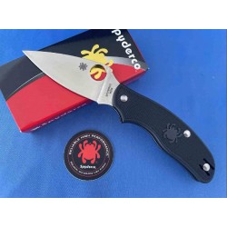Couteau Spyderco Metropolitan Lightweight Lame Satinée M398 Manche FRN Noir Italy SC213PBK - Livraison Gratuite