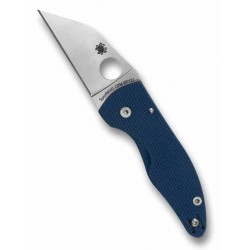 Couteau Spyderco MicroJimbo Lame Acier CPM-SPY27 Manche G10 Bleu Compression Lock USA SC264GPCBL - Livraison Gratuite